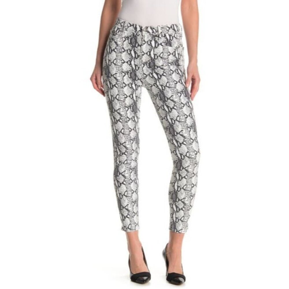 Frame Denim Ali High Rise Python Snake Print Cigarette Jeans SZ 26 New